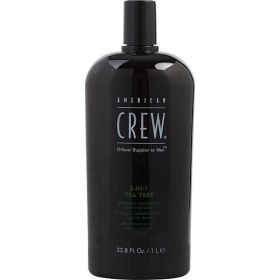 AMERICAN CREW by American Crew 3 IN 1 TEA TREE (SHAMPOO, CONDITIONER, BODY WASH) 33.8 OZ