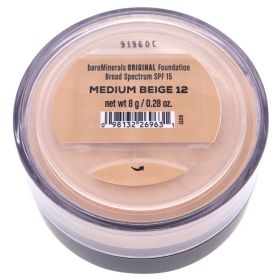 Original Foundation SPF 15 - 12 Medium Beige by bareMinerals for Women - 0.28 oz Foundation