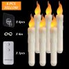 6/12/30pcs Floating LED Candles Remote Control Flameless Taper Candle Halloween Decor Party Birthday Wedding Christmas Supplies