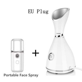 Face Steamer Machine SPA Sprayer Sauna Facial Humidifier Skin Care Facial Vaporizer Vapeur Visage Nebulizador Limpiador Digester (Color: EU Plug Kit 1)