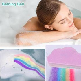 Rainbow Soap Cloud Bath Salt Moisturizing Exfoliating Cleaning Body Skin Bubble Bath Bombs Multicolor For Baby (size: purple)