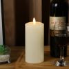 Flameless Flickering LED Candles Battery Operated with 6H Timer, Warm Light Real Wax Pillar Votive 3D Wick Candles, Perfect for Party/Wedding/Home Dec