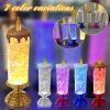 1pc Christmas Colorful Dream Crystal Candle Light LED Glitter Flameless Candles 7 Color Changing Romantic Light Party Home Decor